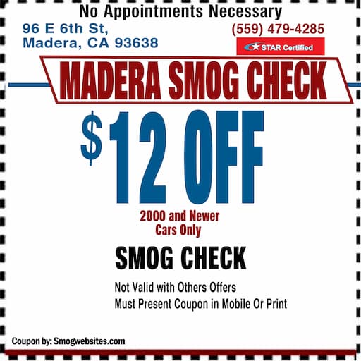 Smog Check Coupon Madera